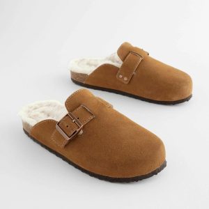 Sabot en cuir Suède Boston
