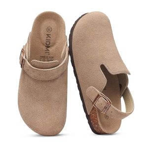 sabot cuir suède beige