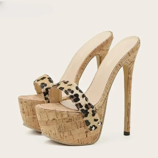 Sabot Femme Haut Talon Léopard