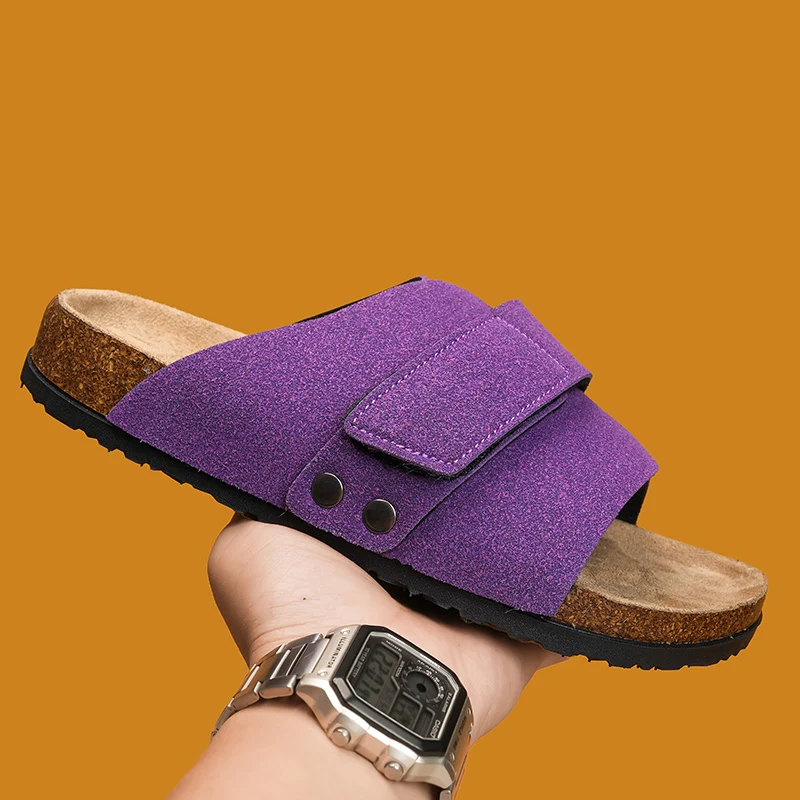sabot daim de vache violet