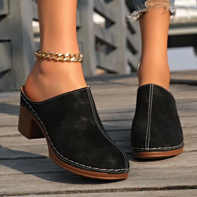 Sabot Hollande femme noir élégant